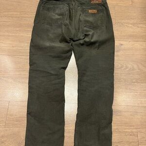 RRL Double RL Ralph Lauren Slim Corduroy Trouser Pants Olive Green 38 x 32